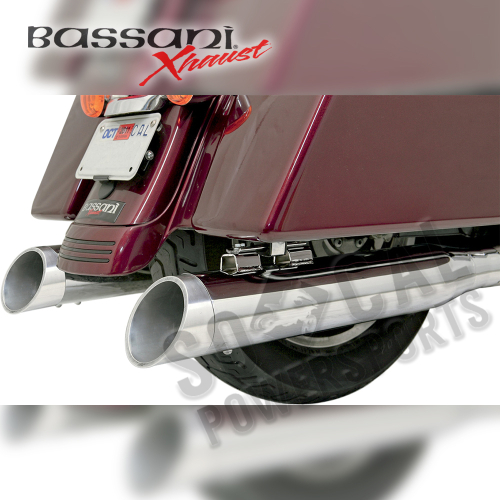 Bassani Manufacturing - Bassani Manufacturing End Cap for 4in. Quick Change Series Slip-On - Slash Cut - Polished - BE40S