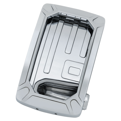 Kuryakyn - Kuryakyn Nova Curved Side Mount License Plate Holder - Vertical Mount - Chrome - 3190
