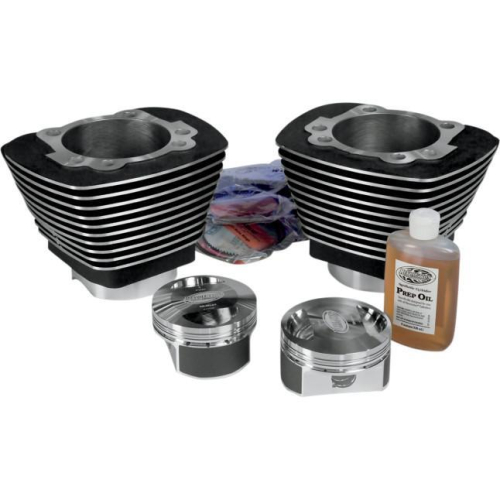 Revolution Performance - Revolution Performance Monster Big Bore Kit (143in.) - Bore 4.250in. - 10.8:1 Compression - Black/Highlighted Fins - 201-616W