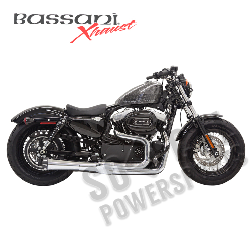 Bassani Manufacturing - Bassani Manufacturing Road Rage II Mega Power Exhaust System - Chrome - 1X32R