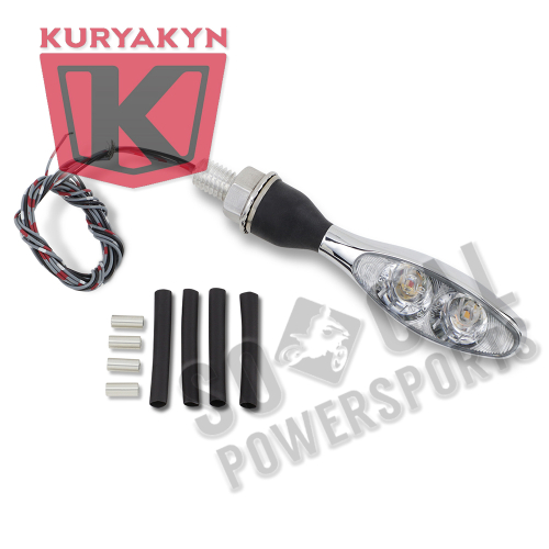 Kuryakyn - Kuryakyn Micro/Rhombus Marker Light - Rear - Chrome Housing - Red/Amber - 2532