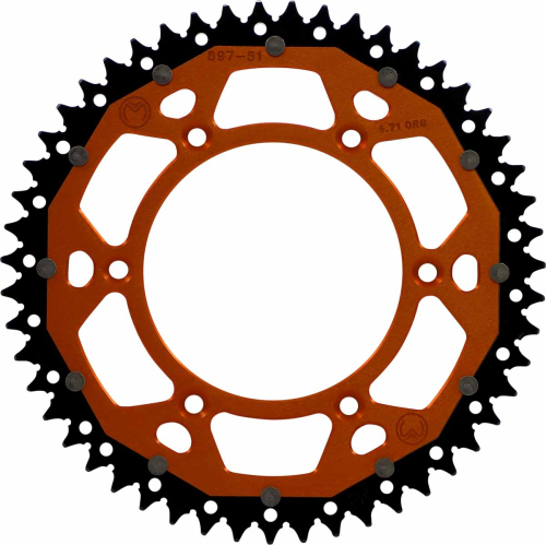 Moose Racing - Moose Racing Dual Rear Sprockets - Orange - 51T - 1210-897-51-14X