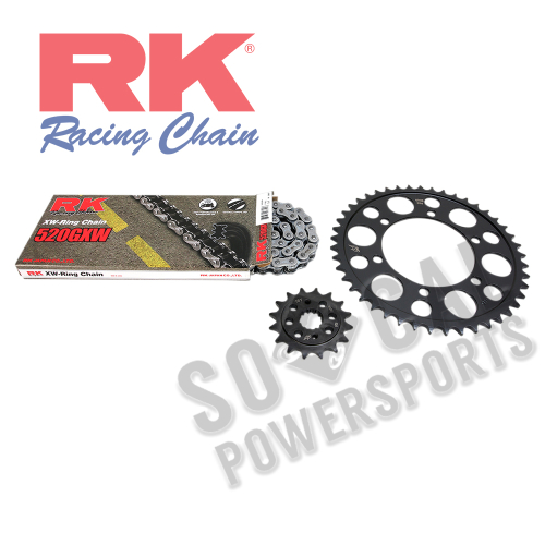 RK - RK Quick Acceleration Chain Kit with Steel Sprocket - Natural - 3076-119P