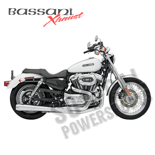 Bassani Manufacturing - Bassani Manufacturing Road Rage 2:1 Long Megaphone Exhaust System - Chrome - 14111J