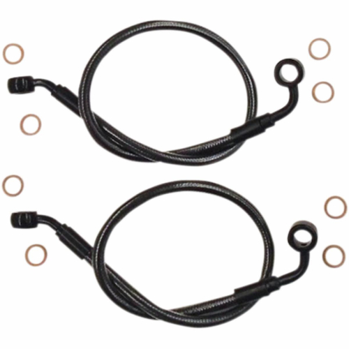 Magnum - Magnum Black Pearl Braided Front Lower Brake Line Kit - Stock - 47021