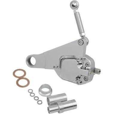 GMA Engineering - GMA Engineering 2-Piston Single Disc Front Brake B-Caliper - Smooth Chrome - GMA-200PSC