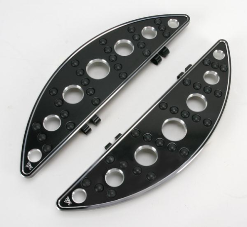 Battistinis Custom Cycles - Battistinis Custom Cycles Long Driver Floorboards - 18in. - Semi-Circle - Black - 06-822
