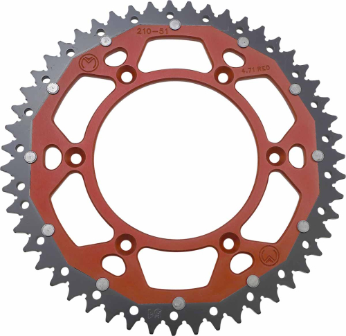 Moose Racing - Moose Racing Dual Rear Sprockets - Red - 51T - 1210-210-51-13X