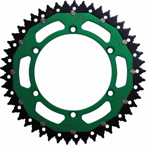 Moose Racing - Moose Racing Dual Rear Sprockets - Green - 49T - 1210-460-49-15X