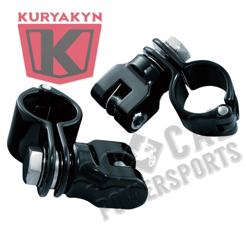 Kuryakyn - Kuryakyn Universal Peg Mounts with 1 1/4in. Magnum Quick Clamp - Black - 7572
