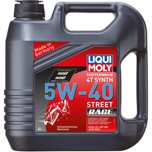 Liqui Moly - Liqui Moly 4T Synthetic Street Race Motor Oil - 5W-40 - 205L Drum - 2594