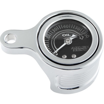 Arlen Ness - Arlen Ness Oil Pressure Gauge Kit For M8 Engines - Chrome - 610-100
