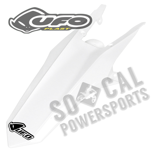 UFO Plastics - UFO Plastics MX Rear Fender - White - HU03352-041