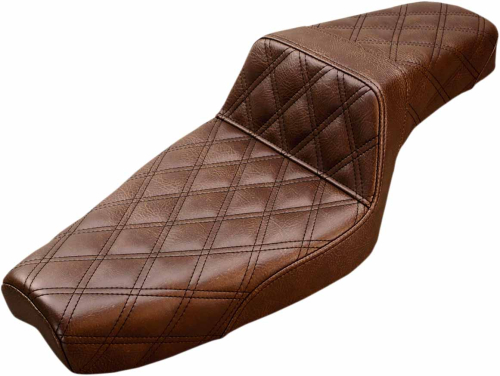 Saddlemen - Saddlemen Step-Up Full Lattice Stitch Seat - Brown - 807-03-175BR