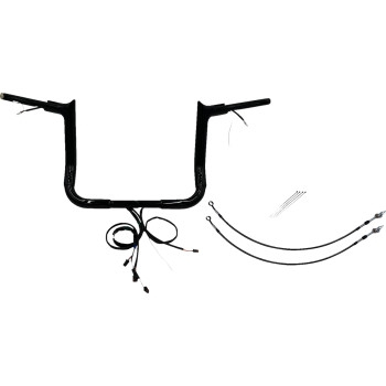 Fat Baggers, Inc. - Fat Baggers, Inc. 1-1/2in. Plug and Play EZ Install Pointed Top Handlebar Kit - Black - 801212-B