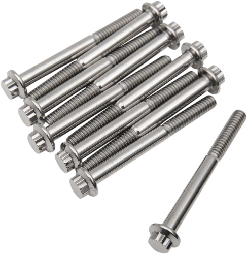 Diamond Engineering - Diamond Engineering 12-Point Stainless Steel Coarse Thread Bolt Refill Packs - 1/4in.-20 x 2 1/2in. - TC0424HP-10