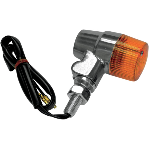 K&S Technologies - K&S Technologies Polished Aluminum Marker Lights - Round #3 with Amber Lens - Dual Filament - 25-8603