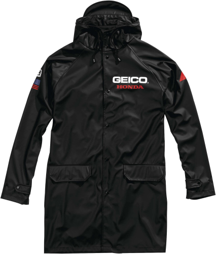 100% - 100% Geico Honda Slicker Raincoat - 39910-001-10 - Black - Small
