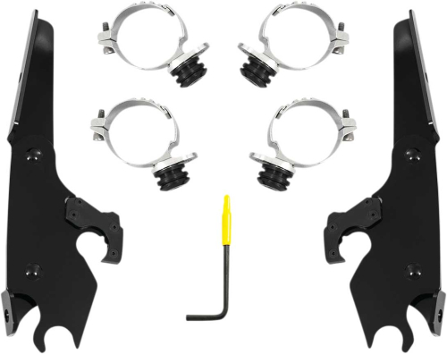 Memphis Shades - Memphis Shades Trigger-Lock Mount Kit for Batwing Fairing - Black - MEB2056