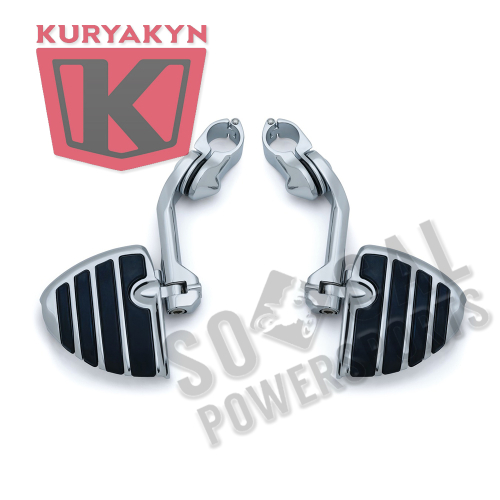 Kuryakyn - Kuryakyn ISO Wings Chrome Tour-Tech Adjustable Cruise Mounts - Long Arm - 4528