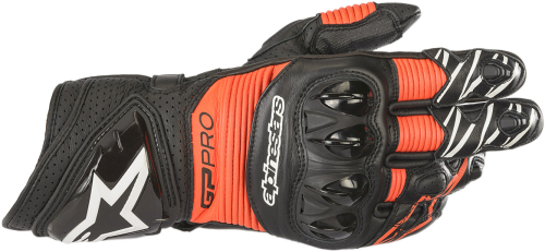 Alpinestars - Alpinestars GP Pro R3 Gloves - 3556719-1030-L - Black/Red Fluorescent - Large