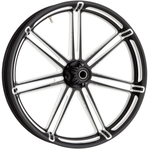 Arlen Ness - Arlen Ness Forged Billet 7 Valve Front Rim - 18in. x 3.50in. - Black - 71-521