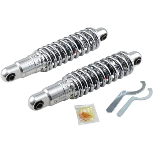 Drag Specialties - Drag Specialties Premium Ride-Height Heavy Duty Adjustable Shocks - 12in. - Chrome - 1310-1665