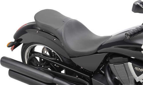 Drag Specialties - Drag Specialties Low Profile Touring Seat with Backrest Option - Smooth - 0810-1605