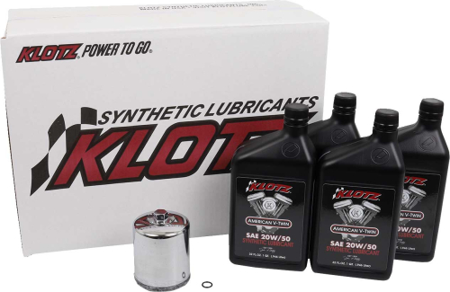 Klotz Oil - Klotz Oil Basic Oil Change Kit - 20W/50 - 4qt. - KH-105