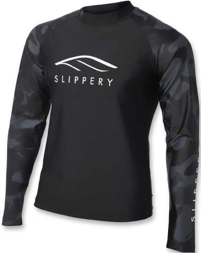 Slippery - Slippery Long Sleeve Rashguard - 3250-0132 - Black/Camo - X-Large