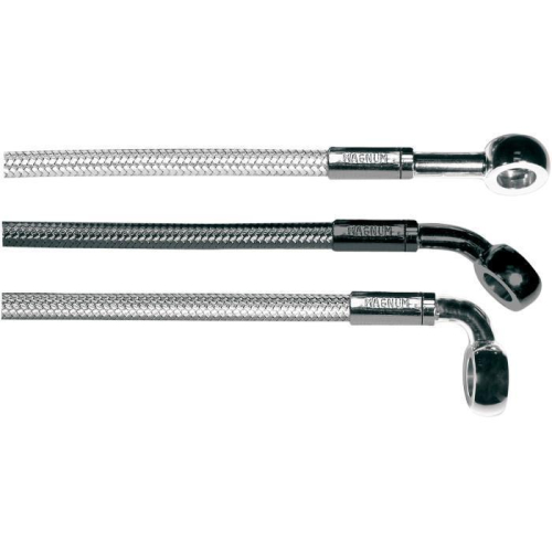 Magnum - Magnum Black Pearl Designer Series ABS Front Upper Brake Line - 10mm. 35deg. Banjo - 11in. - AS47111