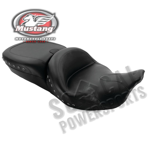 Mustang - Mustang Summit FL Touring One-Piece Seat - Black Pearl Center Studs - 76862