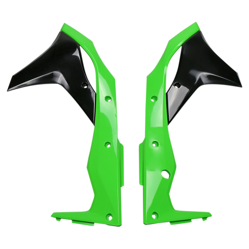 UFO Plastics - UFO Plastics Radiator Covers -  OEM Green/Black - KA04747-999