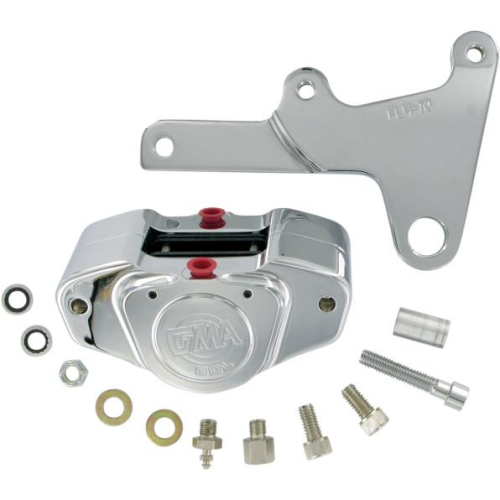 GMA Engineering - GMA Engineering 2-Piston Front Brake Calipers - Smooth Chrome - GMA-FLH-10SC