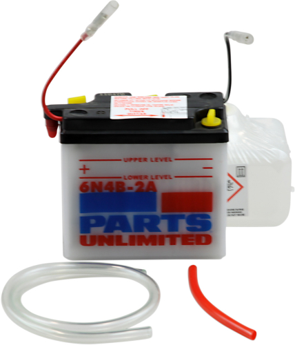 Parts Unlimited - Parts Unlimited 6V Conventional Battery Kit - 6N4B-2A-FP