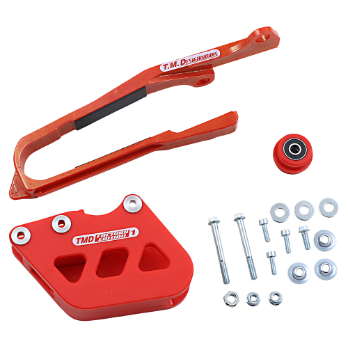 T.M. Designworks - T.M. Designworks Dirt Cross Multi-Purpose Chain Slide-N-Guide Kit FE1 Guide - Red - SCP-OR2-RD