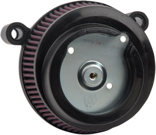 Arlen Ness - Arlen Ness Big Sucker Stage I Air Filter Kit - Black Backing Plate - Red Filter - 18-829