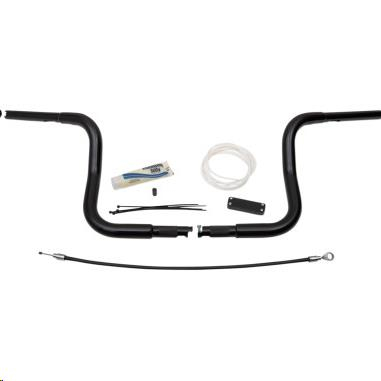 Fat Baggers, Inc. - Fat Baggers, Inc. 1-1/4in. EZ Install Handlebar Kit with Round Top Handlebars - Gloss Black - 909410-B