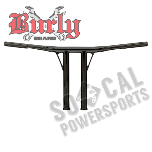 Burly Brand - Burly Brand 1-1/4in. Jail Burly Handlebar - Gloss Black - B12-5502B