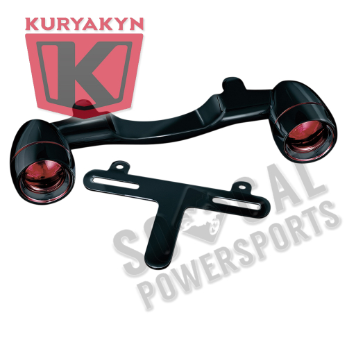 Kuryakyn - Kuryakyn Bullet Light Rear Turn Signal Bar - Gloss Black - 5405
