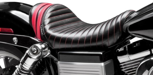 Le Pera - Le Pera Stubs Spoiler Seat - Black with Red Stripes - LK-411RED