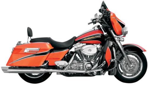 Bassani Manufacturing - Bassani Manufacturing 4in. Slip-On Mufflers with 2 1/2in. Performance Baffles - Slant Down - Chrome - FLH-523L
