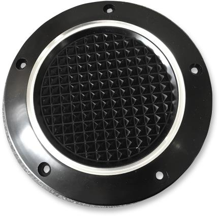 Eddie Trotta Designs - Eddie Trotta Designs Derby Cover - Cross Cut - Black Anodized - TC-027B