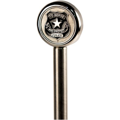 Pro Pad - Pro Pad 9in. Stainless Steel Flag Pole with Topper - Police - POLE9-POLT