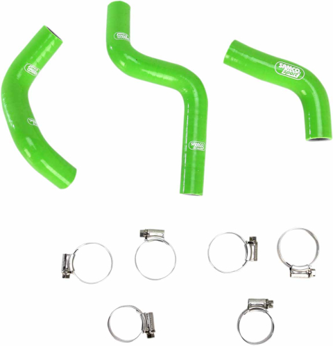 Moose Racing - Moose Racing Radiator Hose/Clamp Kit  - Green - 1902-0977