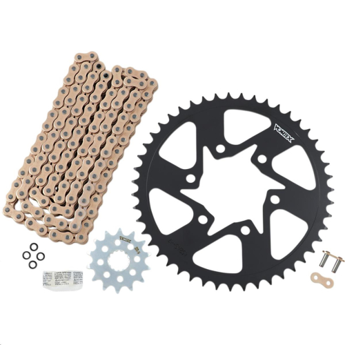 Vortex - Vortex HFRS Hyper Fast 520 Street Conversion Chain and Sprocket Kit - Gold - CKG6398