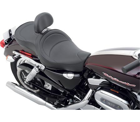 Drag Specialties - Drag Specialties Low-Profile Touring Seat with Optional EZ Glide Backrest System - Mild - 0804-0411