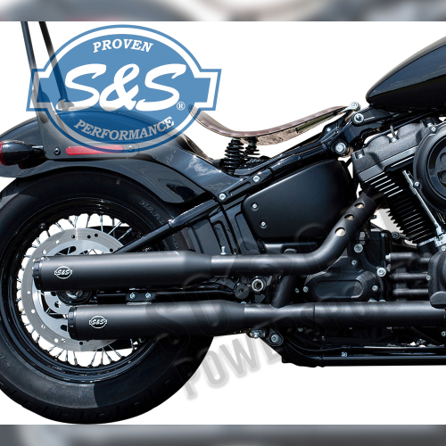 S&S Cycle - S&S Cycle Grand National Slip-On Mufflers - Race Only - Black Ceramic - 550-0737