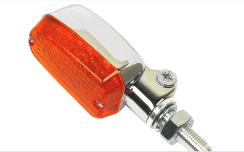 K&S Technologies - K&S Technologies Chrome Aluminum Marker LED Lights - Oblong with Amber Lens - Three Wire - 26-8301CM