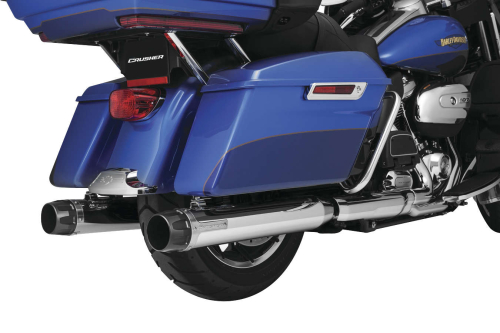 Kuryakyn - Kuryakyn Maverick 4in. Slip-Ons with Black Tips - Chrome - 635